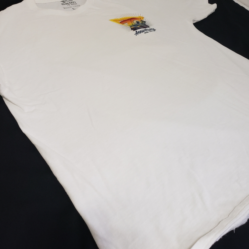 In-N-Out 2019 T-Shirt by Vladimir Kush with Ferris Wheel Graphic Men's L White - Picture 3 of 7